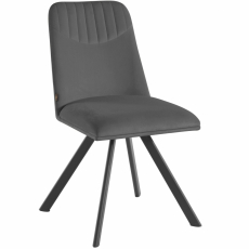 Jedálenská stolička Belissimo (SADA 2 ks), zamat, šedá - 4