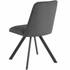 Jedálenská stolička Belissimo (SADA 2 ks), zamat, šedá - 5