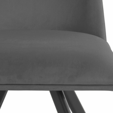 Jedálenská stolička Belissimo (SADA 2 ks), zamat, šedá - 6