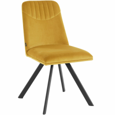 Jedálenská stolička Belissimo (SADA 2 ks), zamat, zlatá - 4
