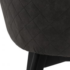 Jedálenská stolička Bella (SET 2ks), tkanina, antracitová - 8