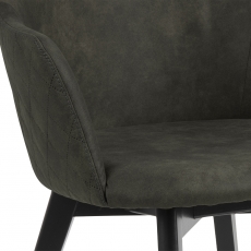 Jedálenská stolička Bella (SET 2ks), tkanina, zelená - 7