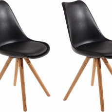 Jedálenská stolička Bend (Súprava 2 ks), čierna - 1
