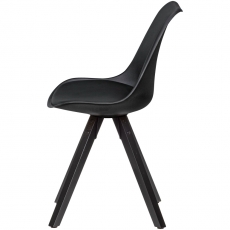 Jedálenská stolička Benny (SET 2 ks), syntetická koža, čierna - 5