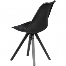 Jedálenská stolička Benny (SET 2 ks), syntetická koža, čierna - 6
