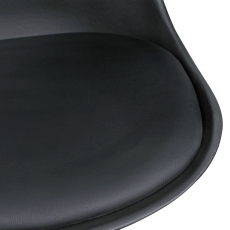 Jedálenská stolička Benny (SET 2 ks), syntetická koža, čierna - 8