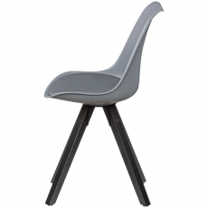 Jedálenská stolička Benny (SET 2 ks), syntetická koža, šedá - 5