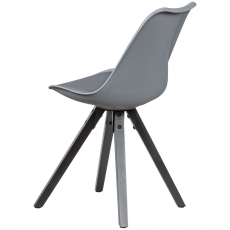 Jedálenská stolička Benny (SET 2 ks), syntetická koža, šedá - 6