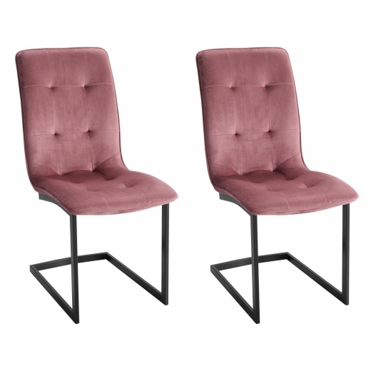 Jedálenská stolička Berry (Súprava  2 ks), ružová - 1