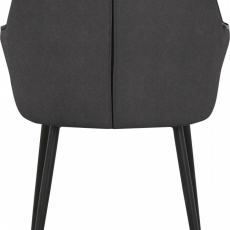 Jedálenská stolička Betty (SADA 2 ks), zamat, čierna / antracitová - 5