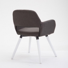 Jedálenská stolička Boba textil, biele nohy - 9