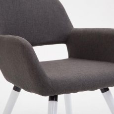 Jedálenská stolička Boba textil, biele nohy - 10
