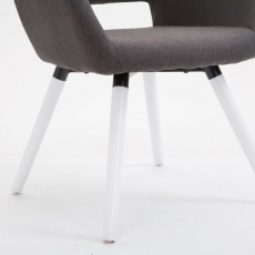Jedálenská stolička Boba textil, biele nohy - 11