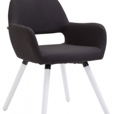 Jedálenská stolička Boba textil, biele nohy - 5