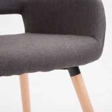 Jedálenská stolička Boba textil, prírodné nohy - 11