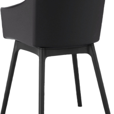 Jedálenská stolička Bora (SET 2 ks), plast, čierna - 6