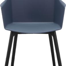 Jedálenská stolička Bora (SET 2 ks), plast, modrá - 2