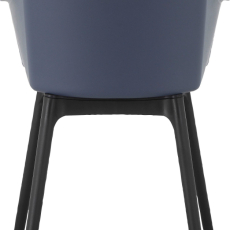 Jedálenská stolička Bora (SET 2 ks), plast, modrá - 5