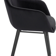 Jedálenská stolička Bradford, zamat, čierna - 2