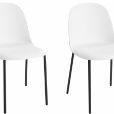 Jedálenská stolička Bren (súprava 2 ks), biela - 1