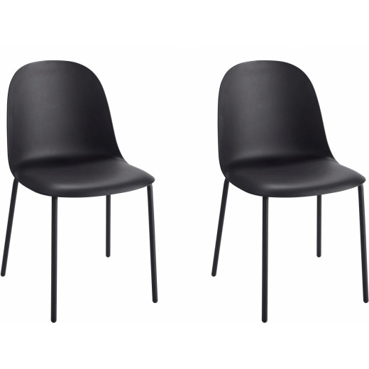 Jedálenská stolička Bren (súprava 2 ks), čierna - 1