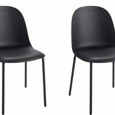 Jedálenská stolička Bren (súprava 2 ks), čierna - 1