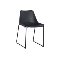 Jedálenská stolička Britain, vintage čierna - 1