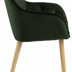 Jedálenská stolička Brooke I (SET 2ks), zamat, zelená - 2