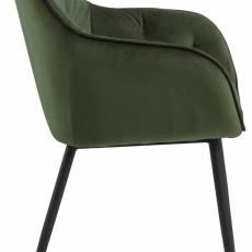Jedálenská stolička Brooke II (SET 2ks), zamat, zelená - 5