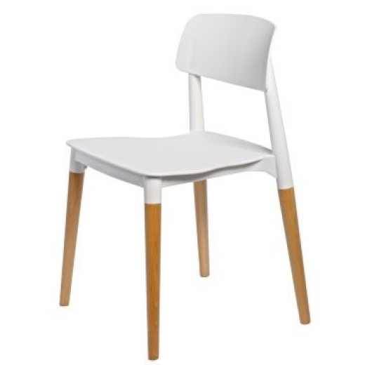 Jedálenská stolička Bruno, biela - 1