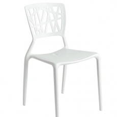 Jedálenská stolička Busk, biela - 1