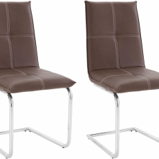 Jedálenská stolička Cami (Súprava 2 ks), hnedá - 1
