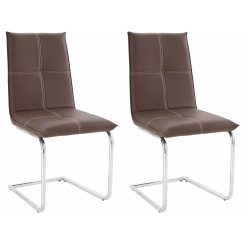 Jedálenská stolička Cami (Súprava 2 ks), hnedá