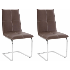 Jedálenská stolička Cami (Súprava 2 ks), hnedá
