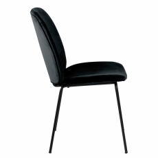 Jedálenská stolička Carmen (SET 2ks), zamat, čierna - 2
