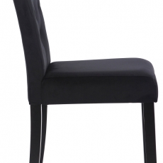 Jedálenská stolička Cello II., zamat, čierna / čierna - 3
