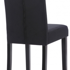 Jedálenská stolička Cello II., zamat, čierna / čierna - 4