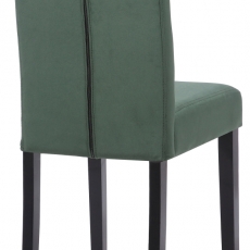 Jedálenská stolička Cello II., zamat, čierna / zelená - 4