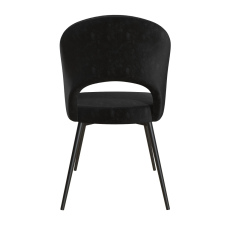 Jedálenská stolička Chantal, zamat, čierna - 3