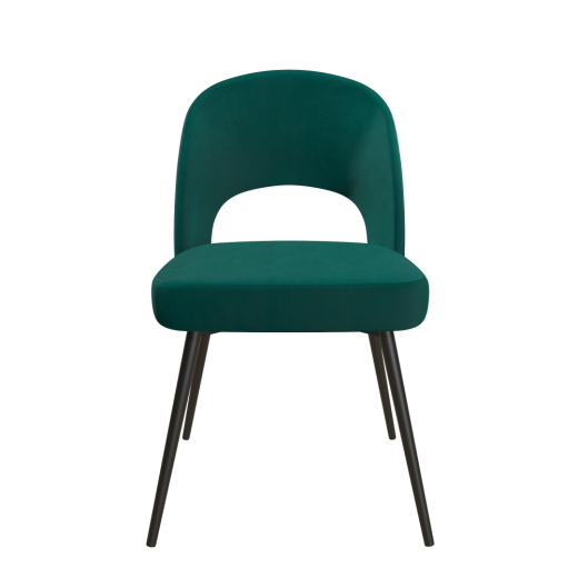 Jedálenská stolička Chantal, zamat, zelená - 1