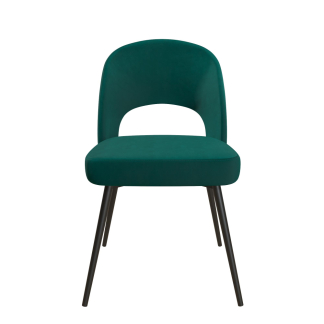 Jedálenská stolička Chantal, zamat, zelená