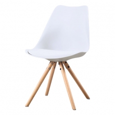 Jedálenská stolička Chloe (súprava 4 ks), biela - 1