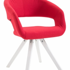 Jedálenská stolička Christin, červená / biela - 1