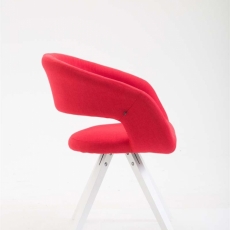 Jedálenská stolička Christin, červená / biela - 3