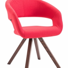Jedálenská stolička Christin, červená / hnedá - 1