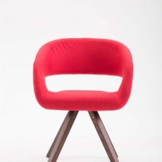 Jedálenská stolička Christin, červená / hnedá - 2