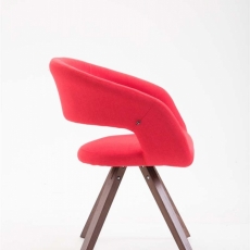 Jedálenská stolička Christin, červená / hnedá - 3