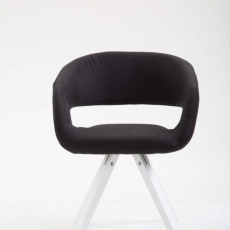 Jedálenská stolička Christin, čierna / biela - 2