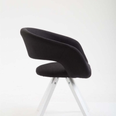 Jedálenská stolička Christin, čierna / biela - 3