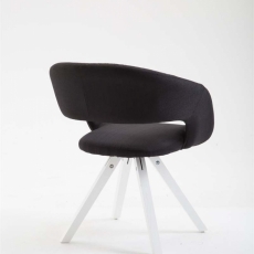 Jedálenská stolička Christin, čierna / biela - 4